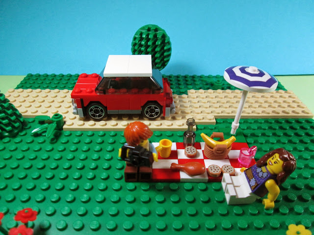 MOC LEGO passeio de Mini e um pic nic