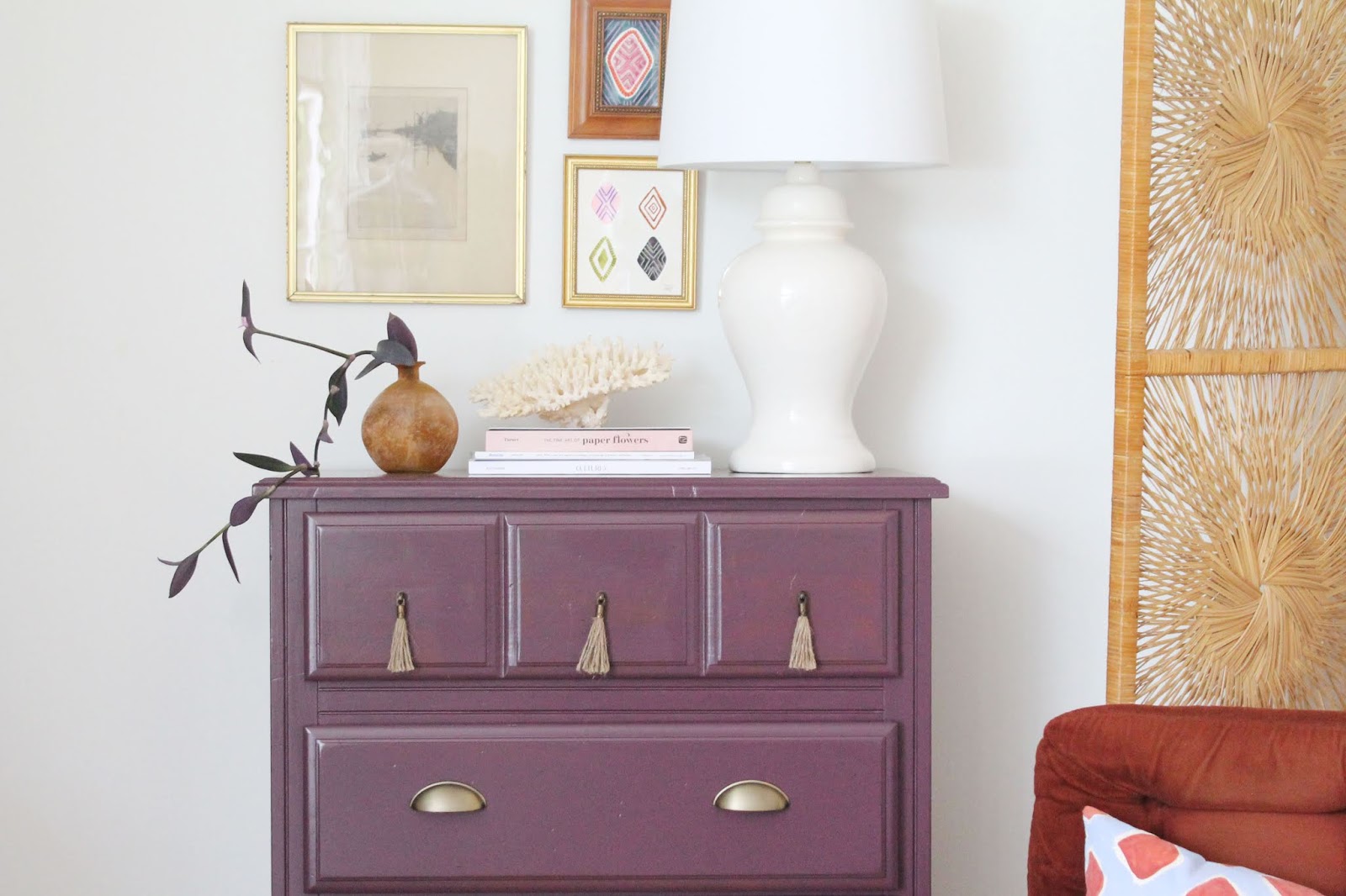 purple painted furniture