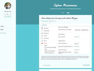 Tampilan baru Template/ tema Blogger 2017