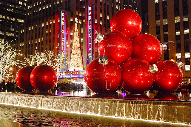  NYC   NYC  Giant Christmas  Ornaments  at 1251 Sixth Avenue