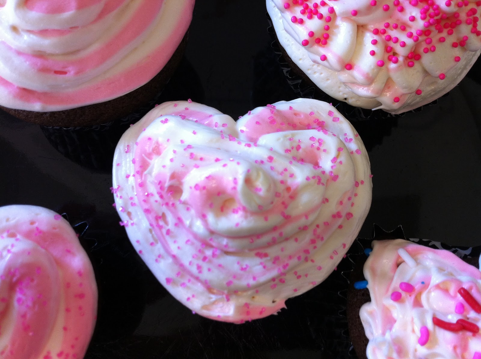 The Brighter Writer Heart Shaped Valentine Cupcakes with Chocolate Ganache Filling