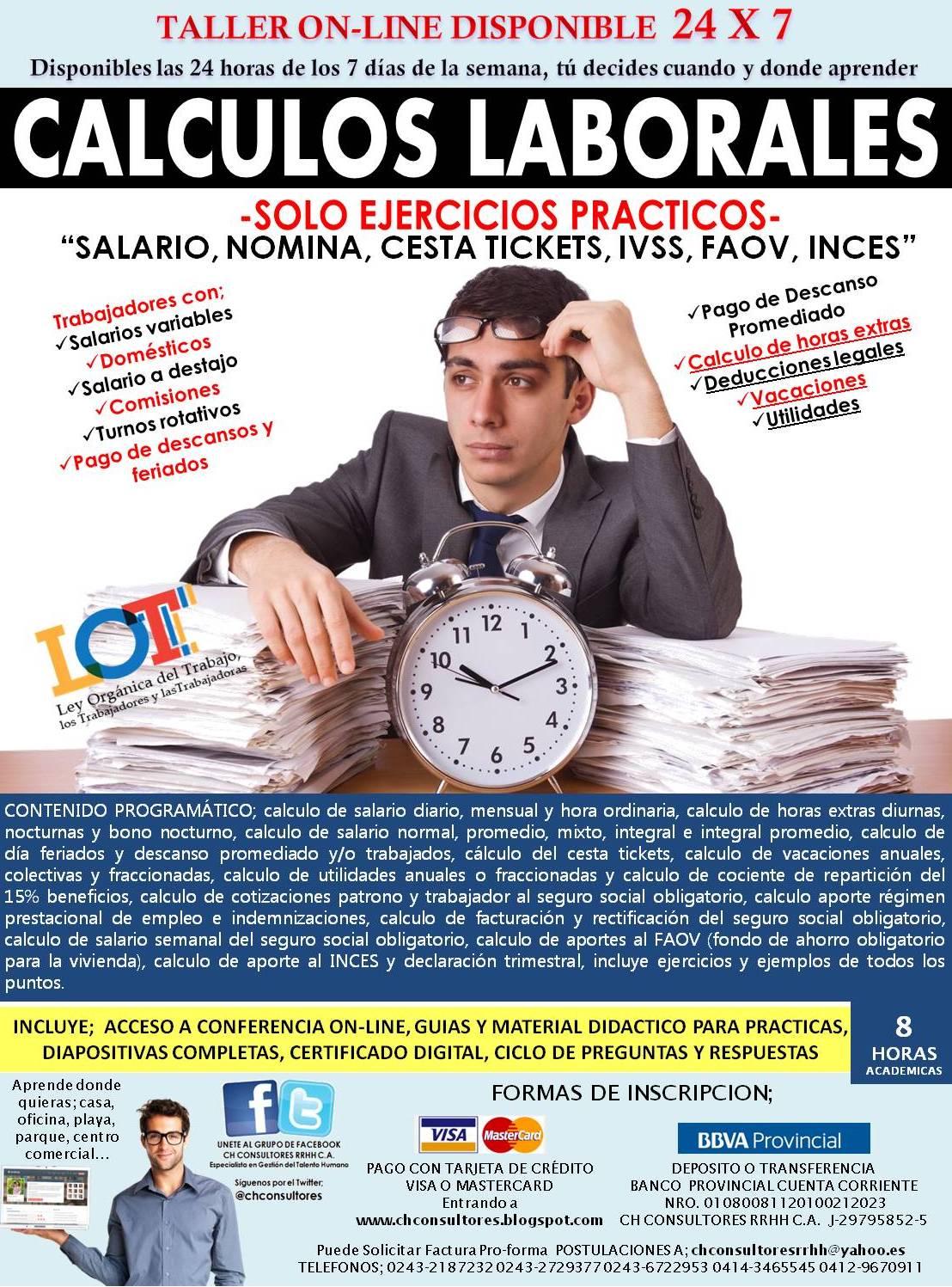 TALLER 100% PRACTICO CALCULOS LABORALES - SOLO EJERCICIOS PRACTICOS-