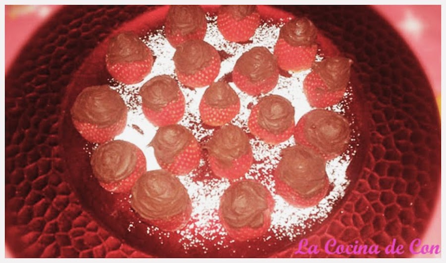 fresas con chocolate