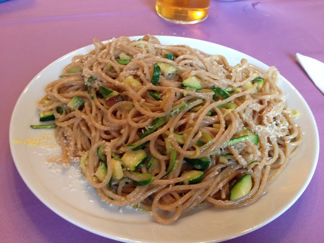 con e senza bimby, spaghetti alla non carbonara di zucchine