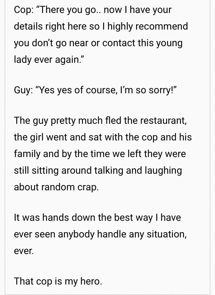 When A Cop Overheard A Guy Treating His Date Terribly, An Epic Dialogue Took Place