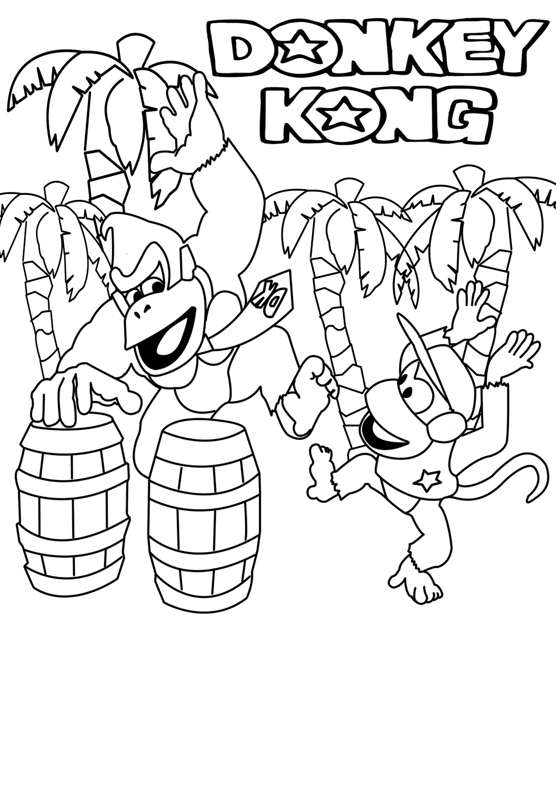 Donkey Kong Coloring Pages All Free Coloring Page For Kids