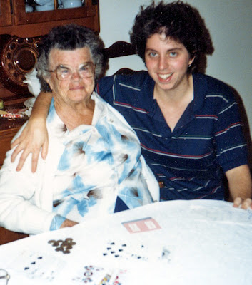 With my feisty grandmother, circa 1988