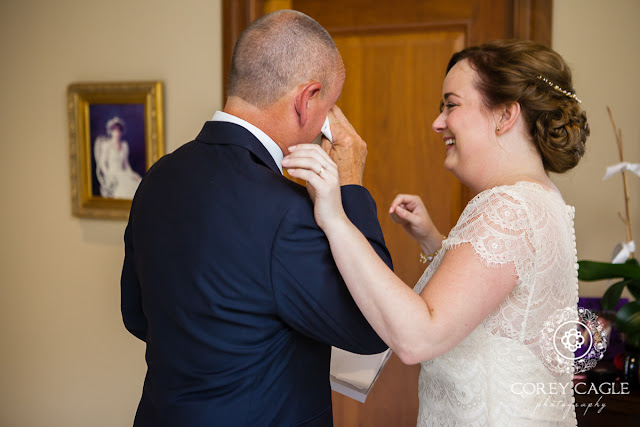 father of the bride sheds a tear | Corey Cagle Photography