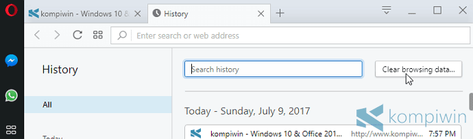 menghapus history browsing