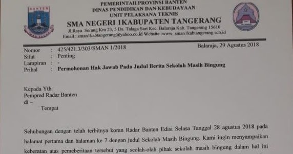 Kop Surat Tangerang Selatan - Contoh Kop Surat