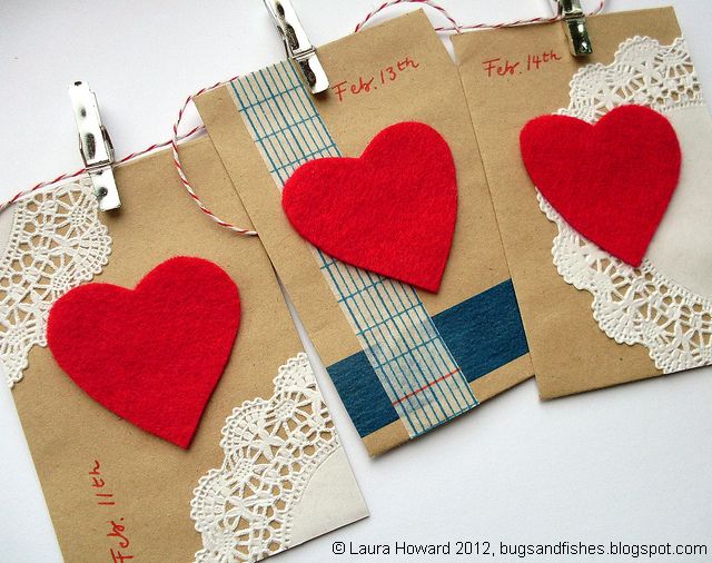 Bugs and Fishes by Lupin: DIY Valentine Love Notes Garland