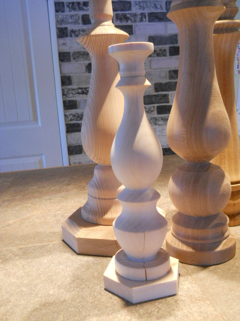 Olive&Elm Woodturning Pillar Candle Holders / Stands