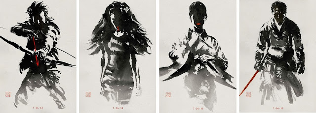 Will Yun Lee as Harada the archer, Svetlana Khodchenkova as Viper the mutant, Tao Okamoto as Mariko and Hiroyuki Sanada as Shingen in The Wolverine 2013 movie