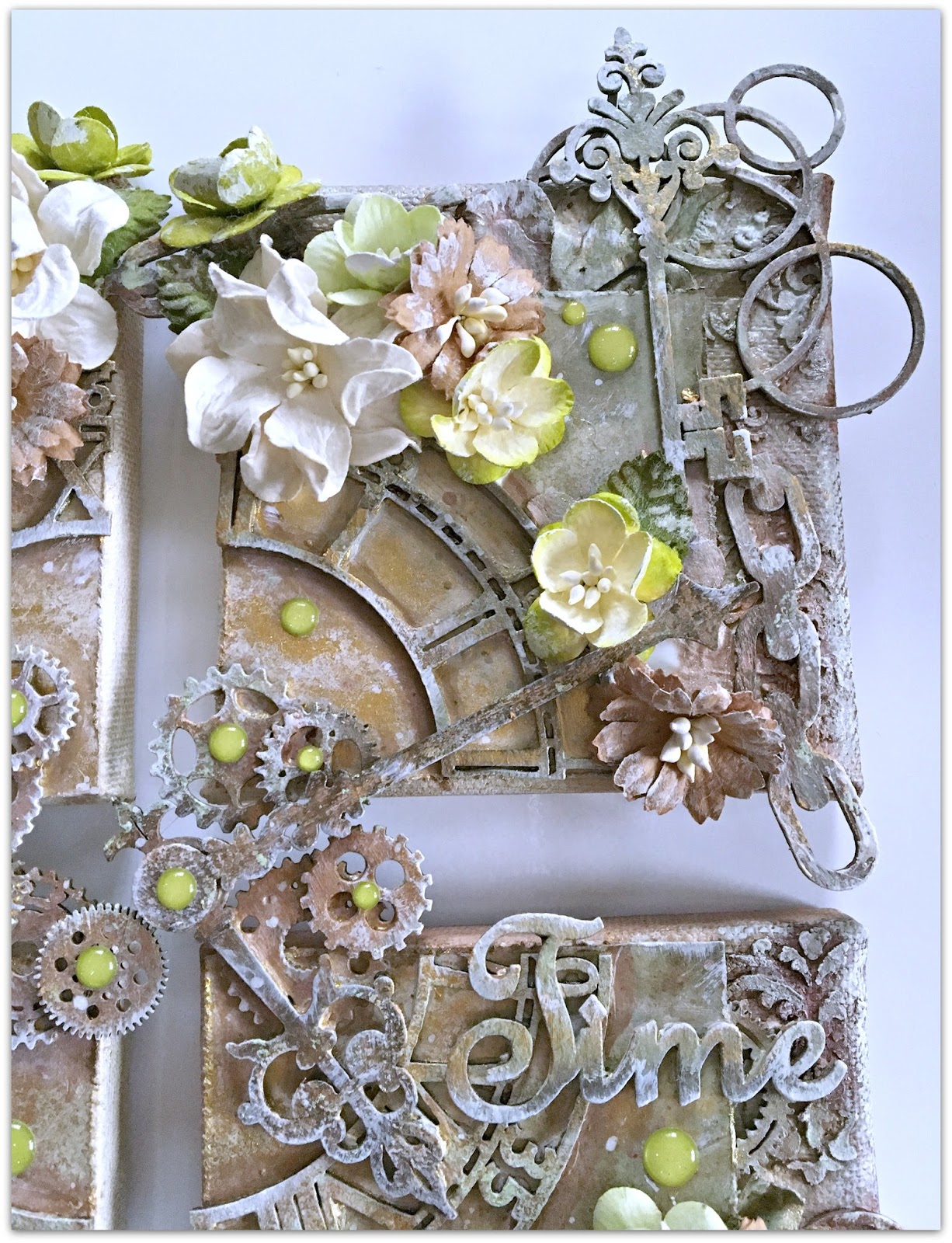 Nanne's Creations Cherish Time Mixed media canvasCE reveal