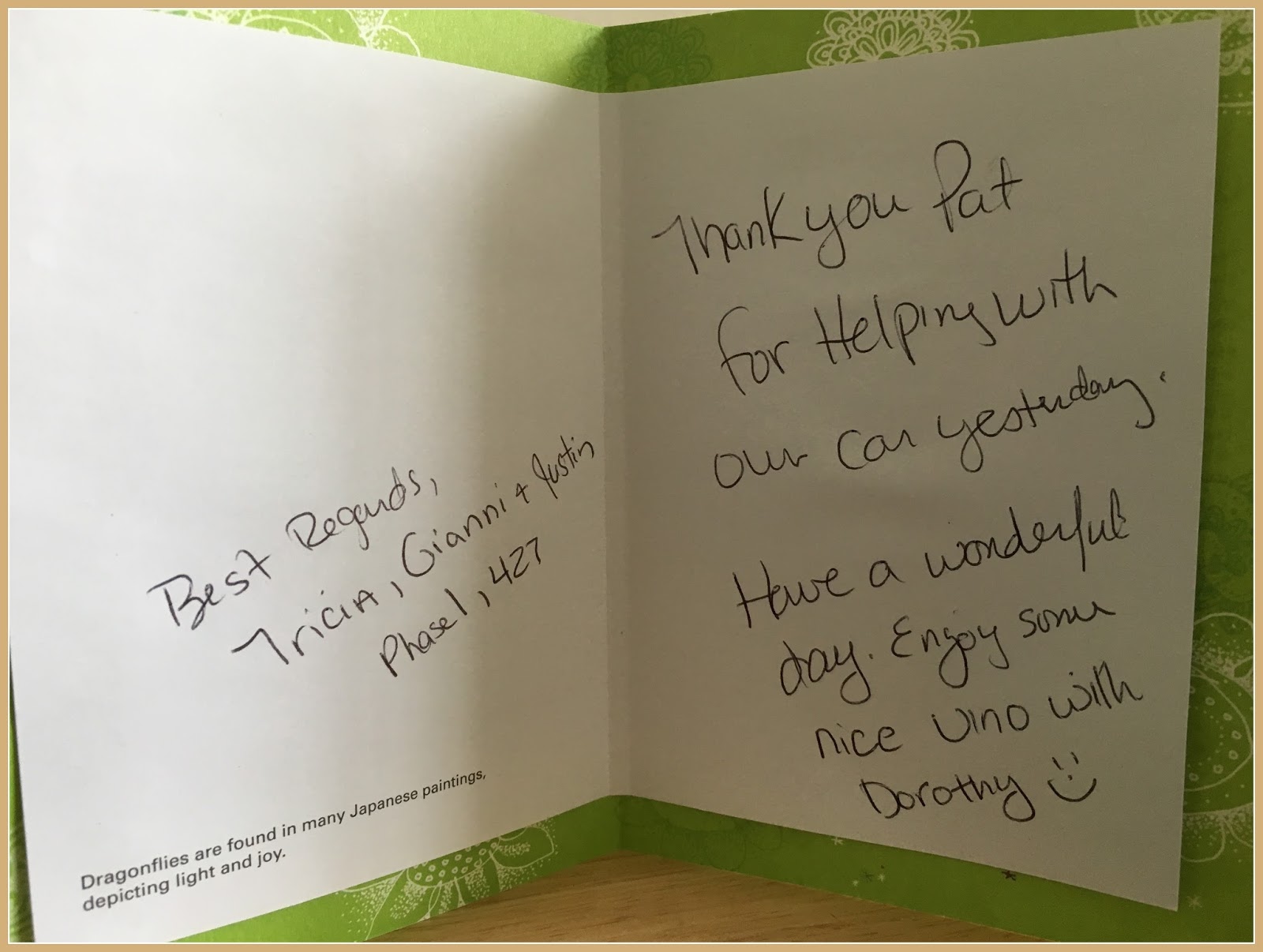 thank you for the unexpected surprise