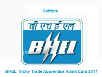 BHEL Trichy Trade Apprentice Admit Card