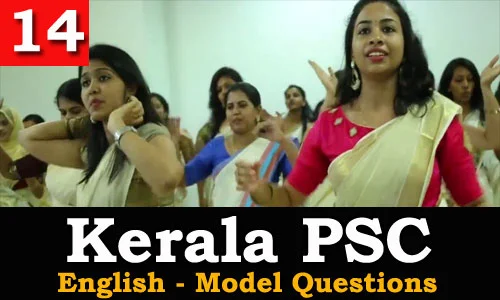 Kerala PSC - Model Questions English - 14