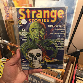 Strange Stories from August 1939 - cover by Earle Bergey