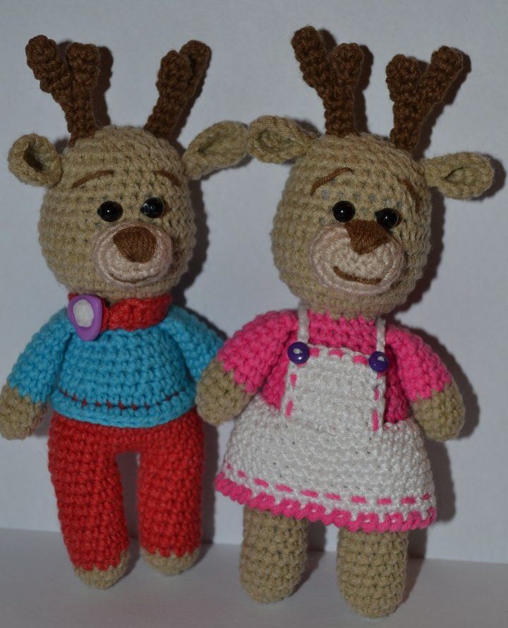 Crochet reindeers amigurumi