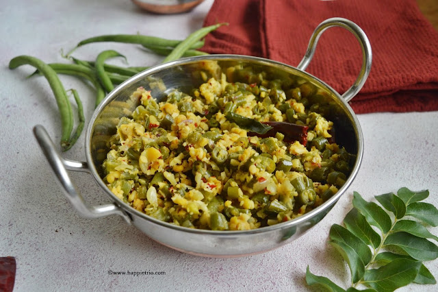 Beans Parupu Usili Recipe