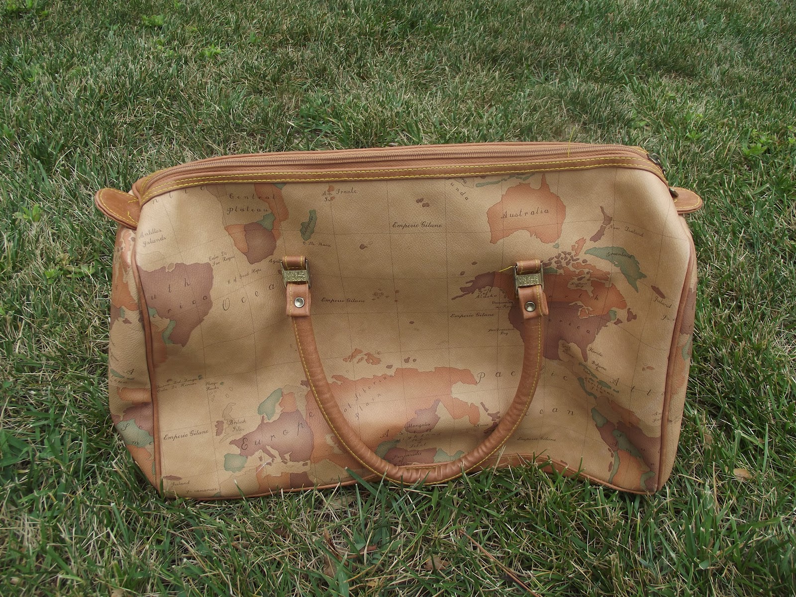 Already Loved Thrift Find Map Print Duffel!