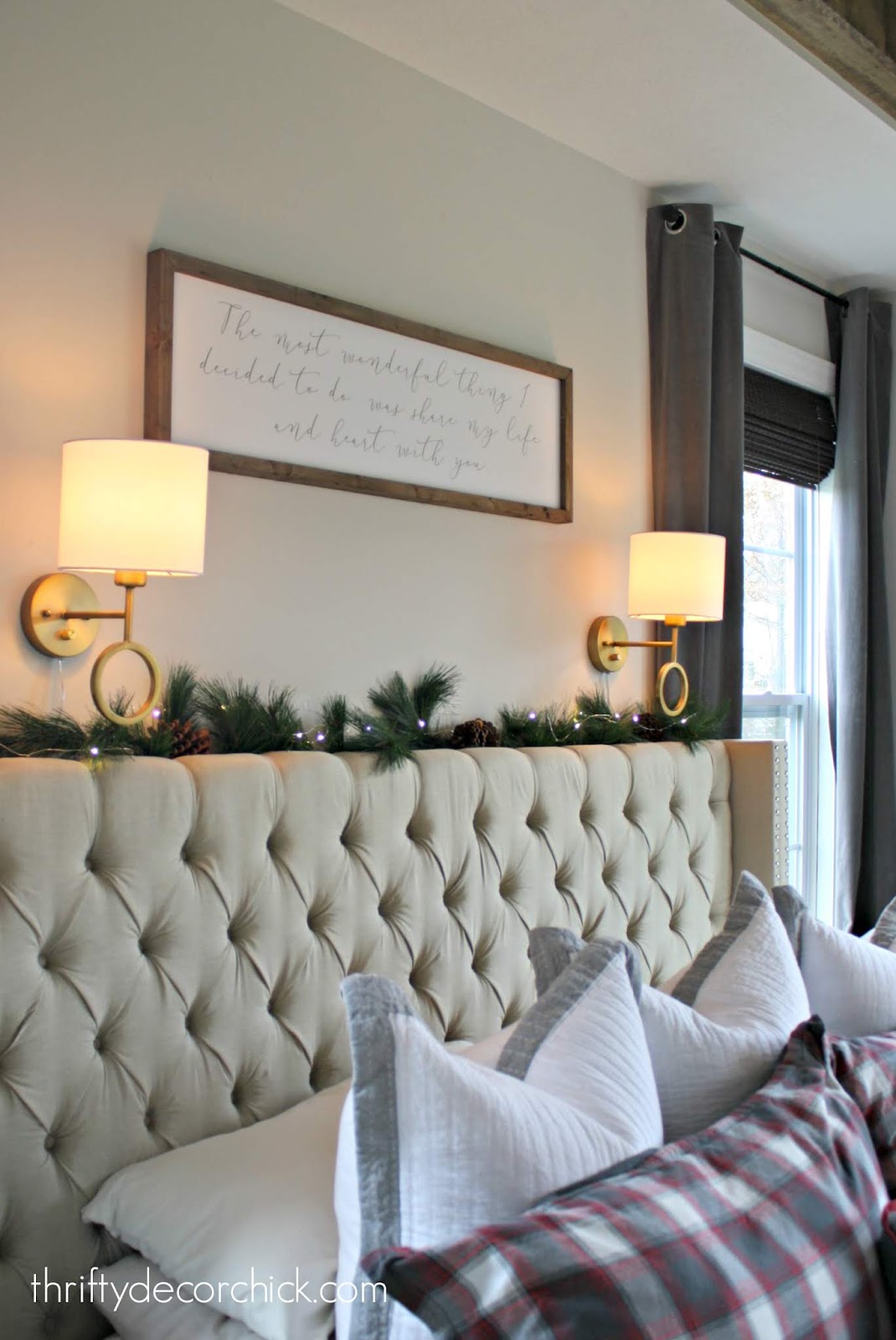 Sconces over bed deals