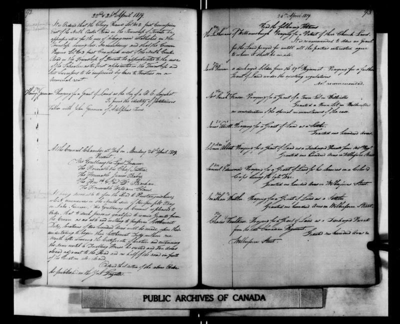 Finding an Ancestor in the Challenging Upper Canada Land Books