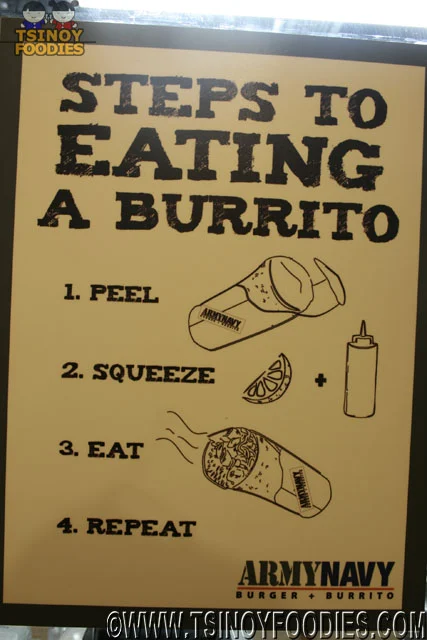 how to eat burrito infographic