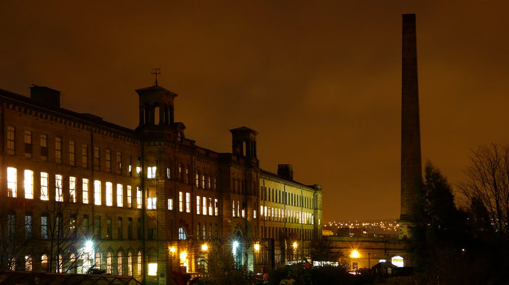 Saltaire Daily Photo 9. Salts Mill at night