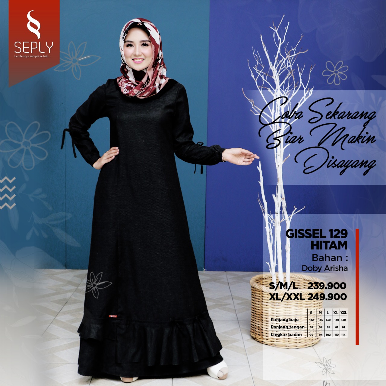 baju muslim promo gamis seply fashion gissel 129 baju muslim promo gamis seply fashion gissel 129