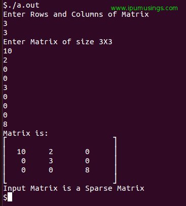 BCA/MCA Semester 2 : Data Structure Using C - Check Sparse Matrix ...