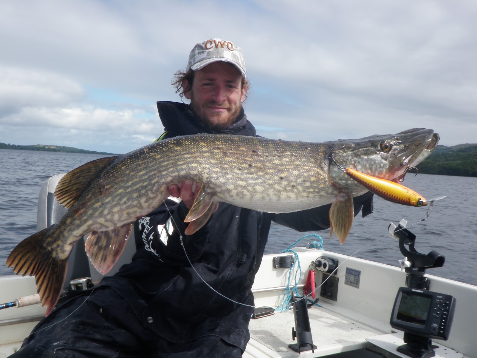 Pierre Monjarret Pike Fishing on Lough Derg Fishing the deep.....a