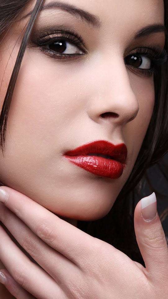 Mac Red Lipstick Portrait  Android Best Wallpaper