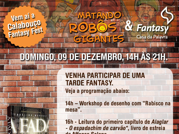 Calabouço Fantasy Fest no Rio de Janeiro com lançamento de A Fada da Carolina Munhóz, Fantasy - Casa da Palavra