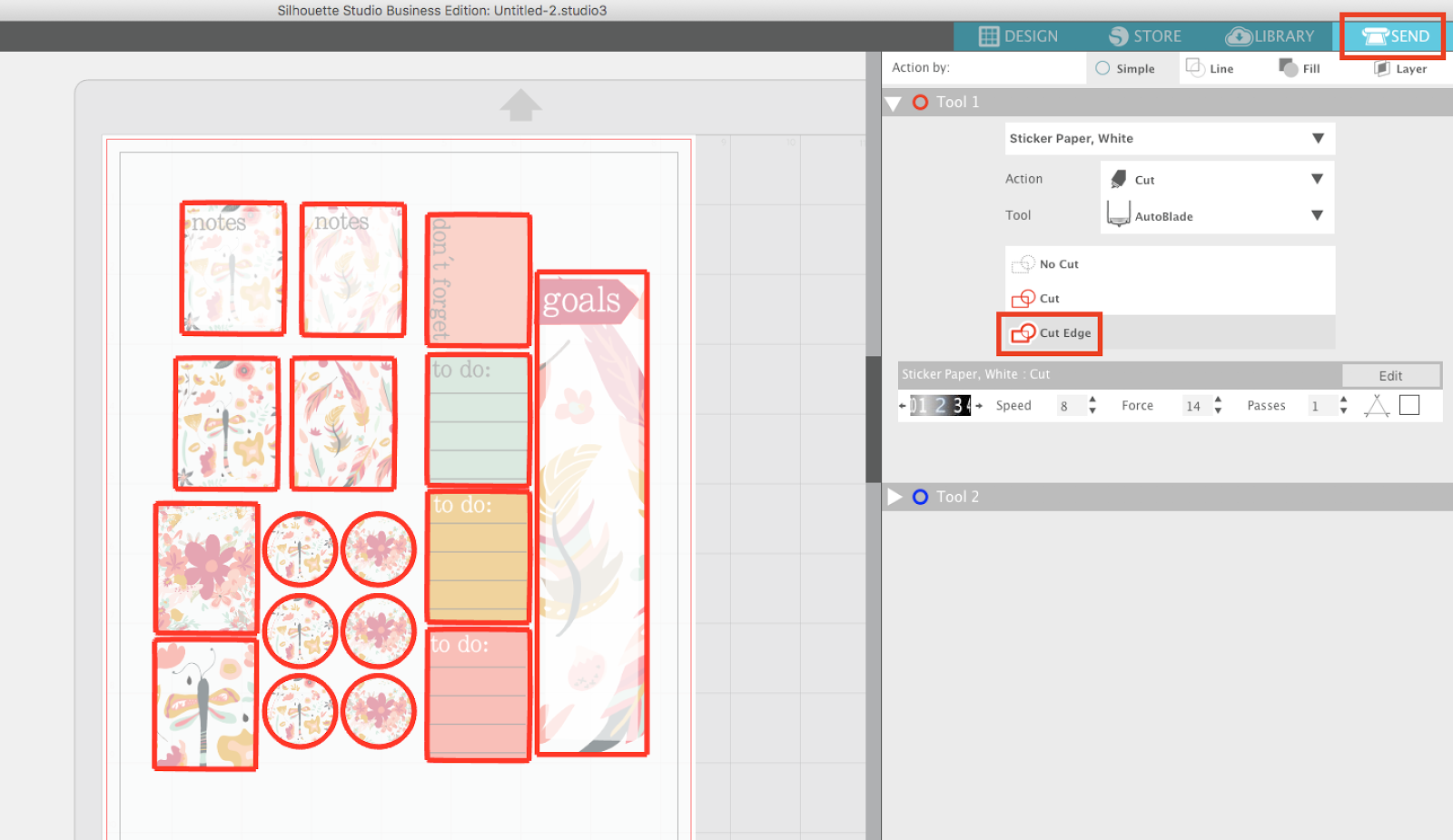 Dry Erase 'Laminated' Stickers with Silhouette CAMEO (Free Sticker Set