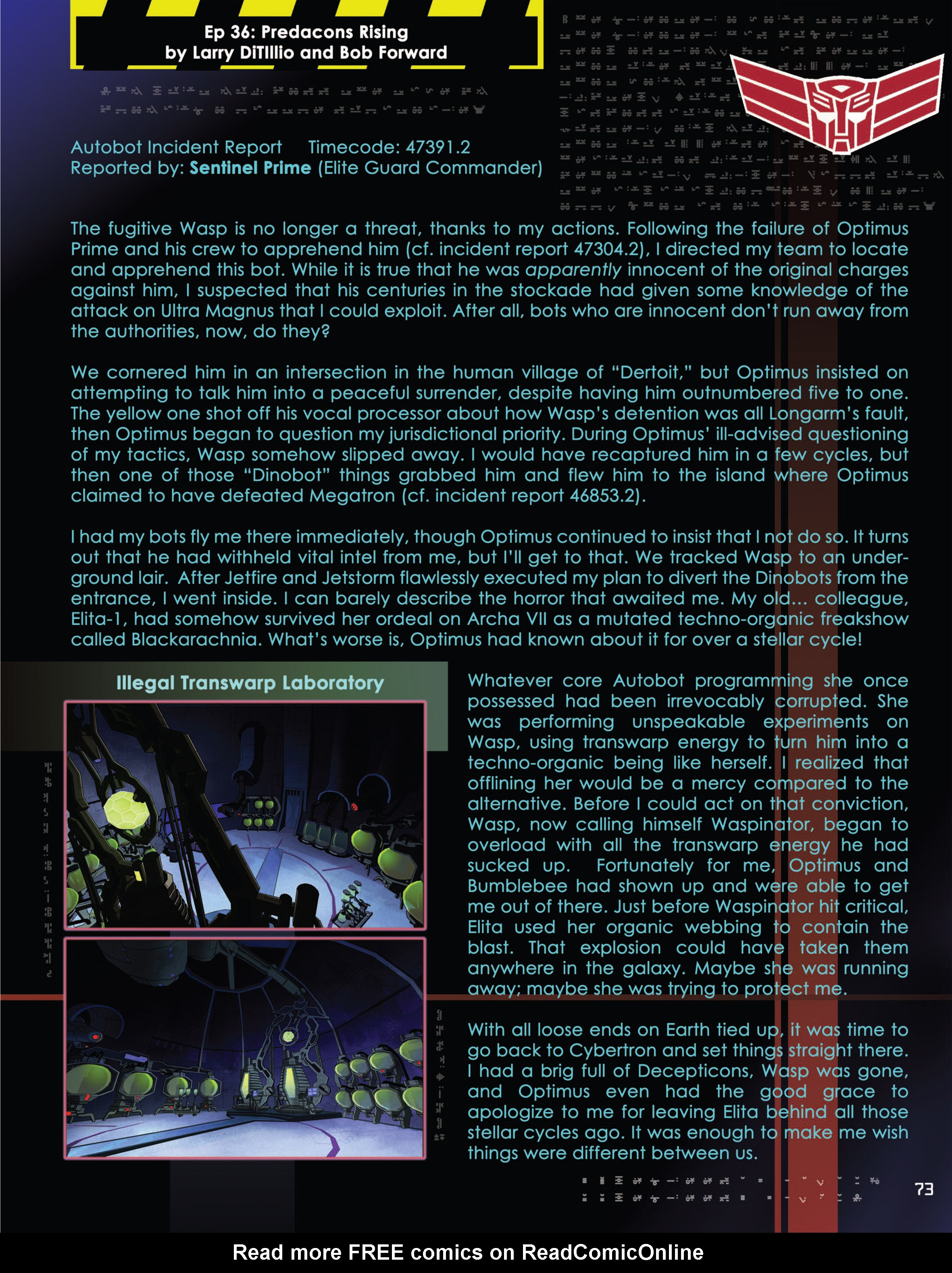 Transformers Animated: The Allspark Almanac issue TPB 2 - Page 72
