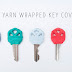 DIY: Yarn Wrapped Key Covers