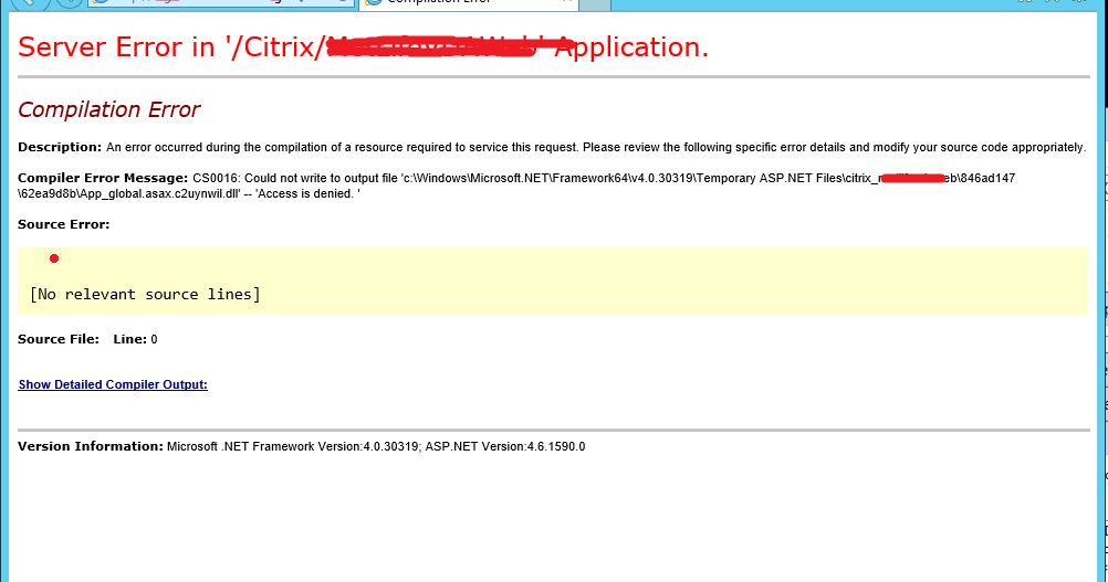 Citrix Troubleshooting Steps Citrix Storefront Compiter Error message
