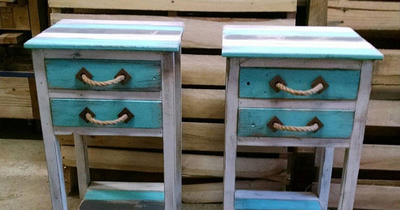 Mueblesdepalets.net: Mesitas laterales para el dormitorio