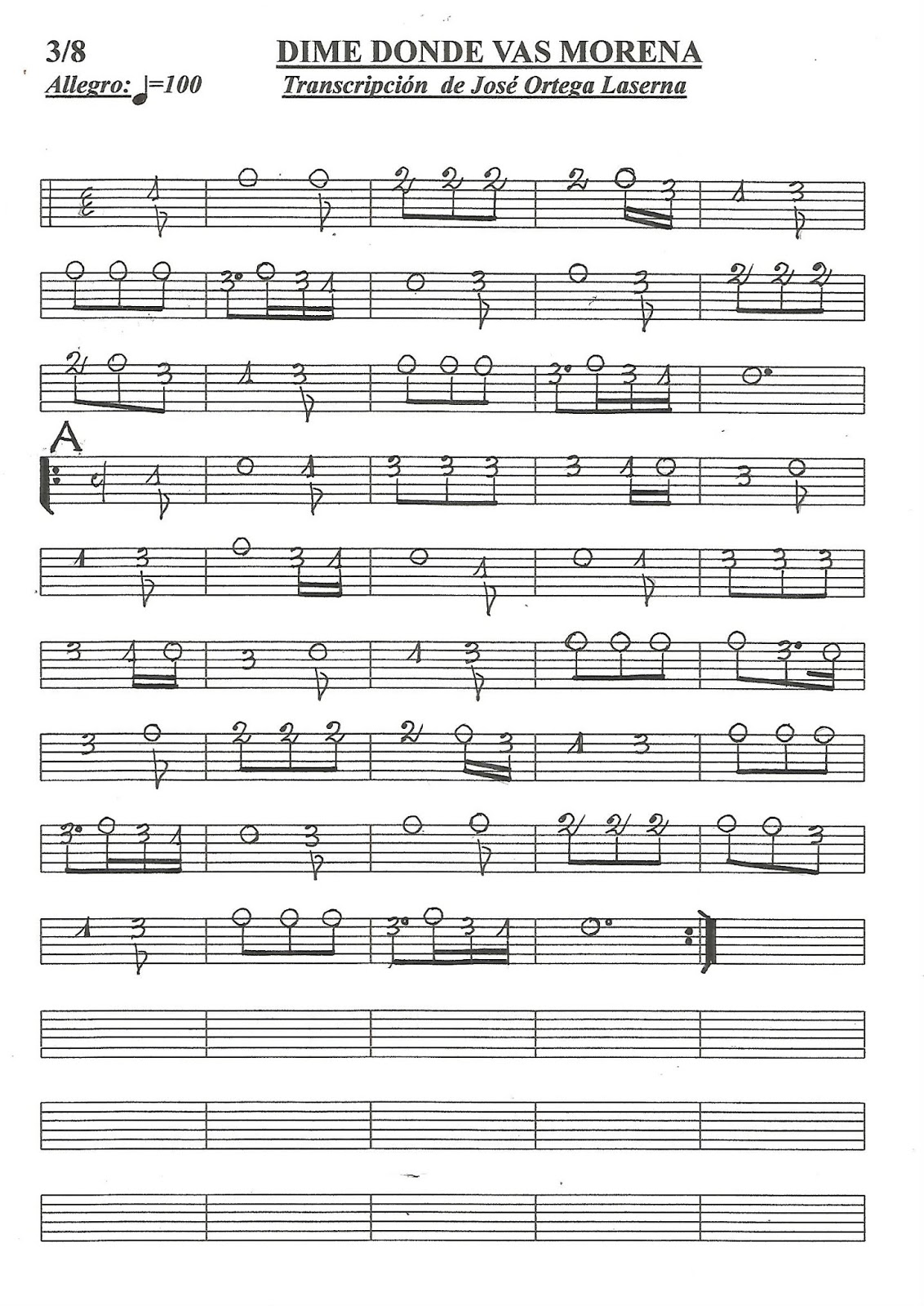 AFUENSANTAMUSICAL.ES DIME DONDE VAS MORENA