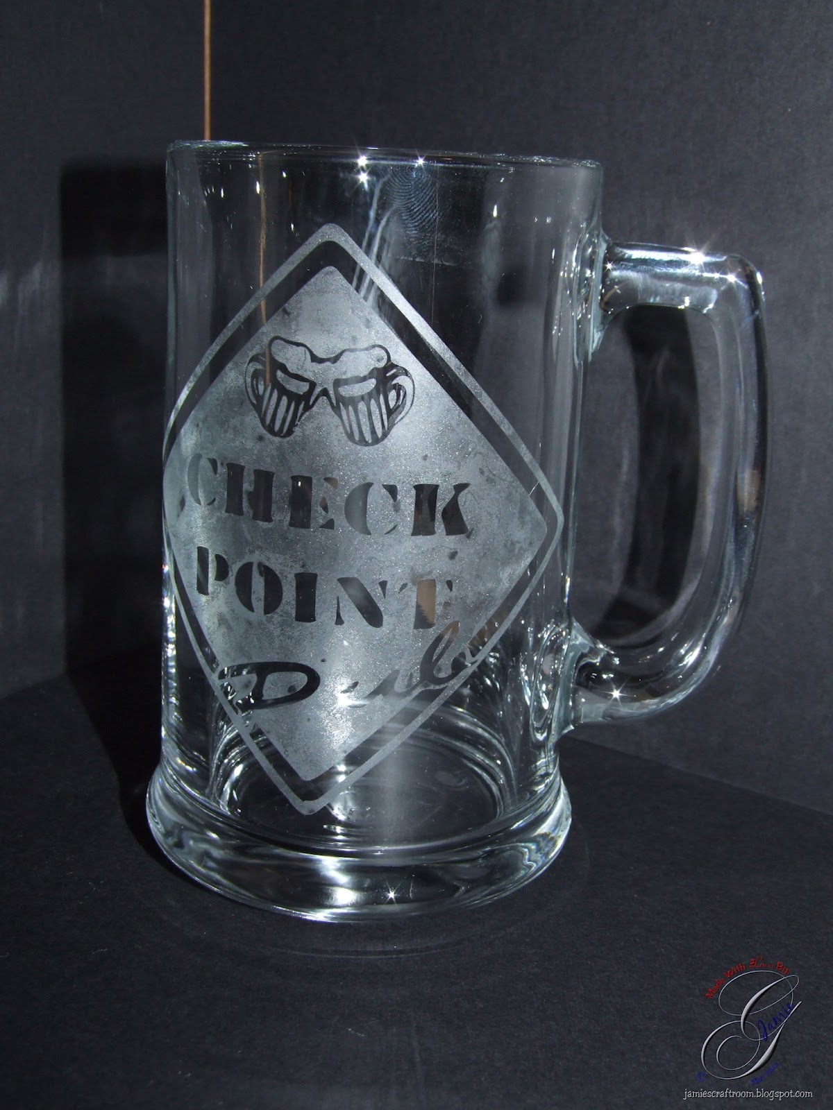 Jamie's Craft Room Etched Beer Mugs
