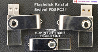 USB Flashdisk Crystal Swivel FDSPC31, Usb Crystal Swivel, Souvenir USB Flashdisk Metal, souvenir promosi logo usb swivel