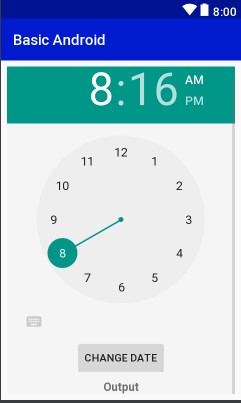 Layout View TimePicker Example Layout View TimePicker Example
