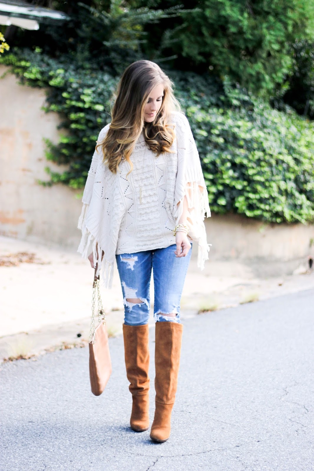Fringe Sweater Poncho... | The Dainty Darling