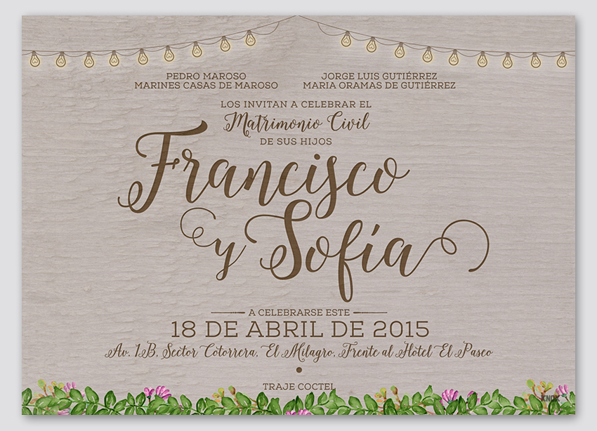 FRANCISCO & SOFÍA KNOX TARJETERÍA