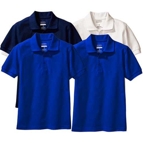 George Girls Short Sleeve Polo Shirts 4 Pack 2 Royal Blue 2 | Fashion's ...