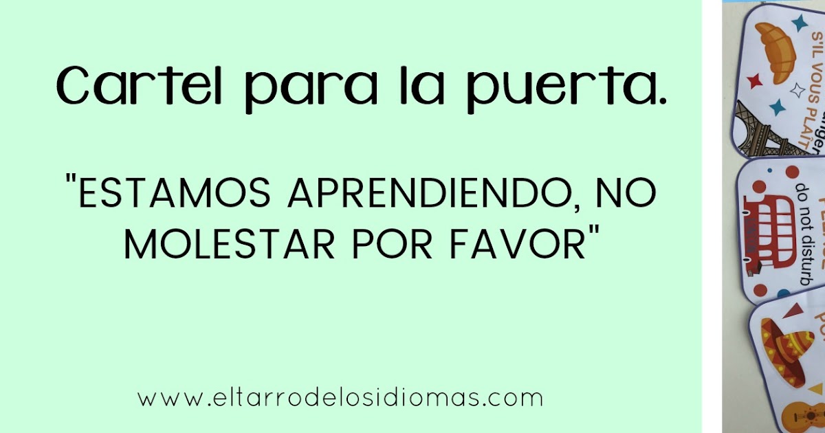 Cuelga puertas Estamos aprendiendo / Door hanger We are learning El