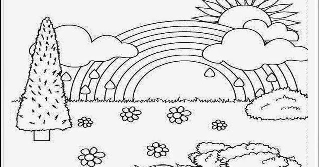 48+ Ide Sketsa Gambar Pemandangan Untuk Diwarnai, Gambar Pemandangan