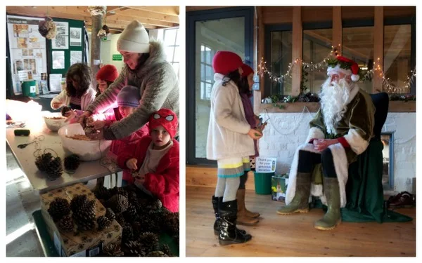 Green Father Christmas; reindeer; children enjoy Christmas at Cricklepit