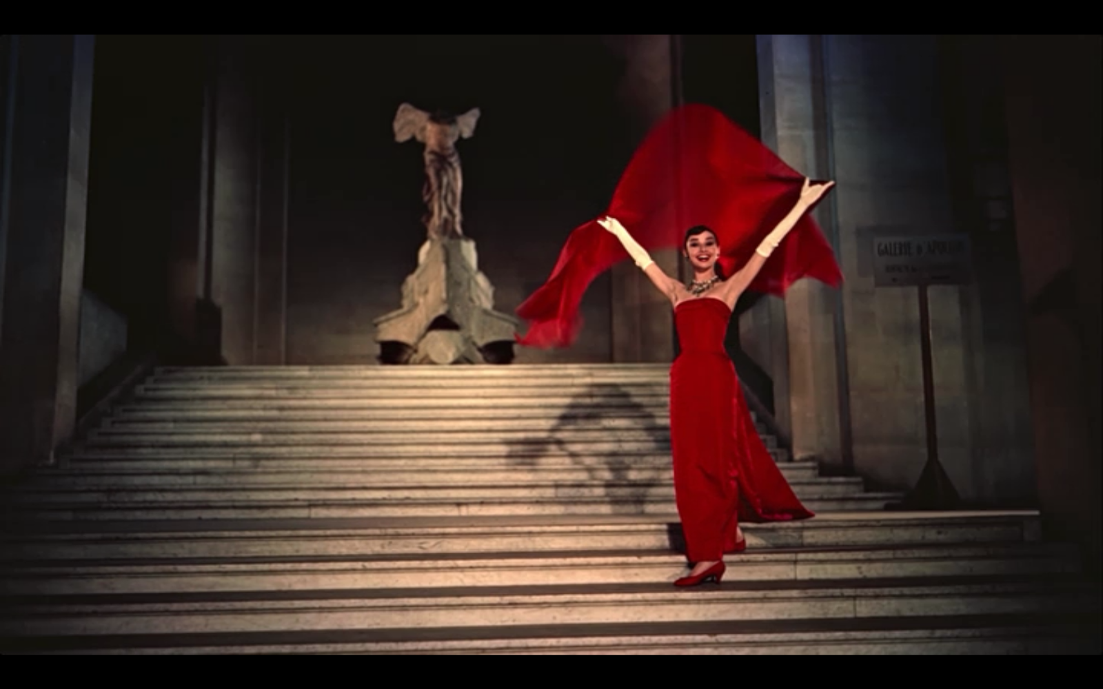 audrey hepburn funny face red dress